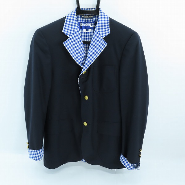 実際に弊社で買取させて頂いたJUNYA WATANABE MAN/ジュンヤワタナベマン×ブルックスブラザーズ テーラードジャケット AD2008 WC-J402/M
