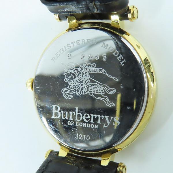 実際に弊社で買取させて頂いたBurberrys/バーバリーズ REGISTERED 3210 クォーツ 腕時計 レディース【動作未確認】の画像 3枚目