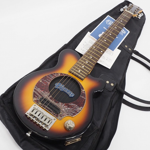 実際に弊社で買取させて頂いた★PIGNOSE/ピグノーズ PGG-200 Travel Guitar アンプ内蔵 ミニ エレキギター ソフトケース付