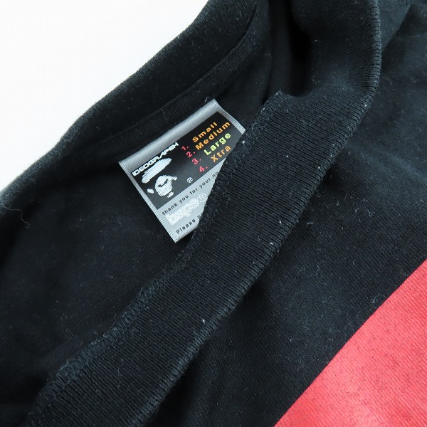 実際に弊社で買取させて頂いたA BATHING APE/アベイシングエイプ 初期タグ BAPE CUTS Tシャツ Lの画像 5枚目