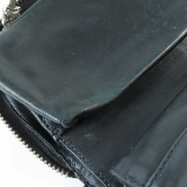 実際に弊社で買取させて頂いたCHROME HEARTS/クロムハーツ REC F ZIP MINI/レックジップミニ ラウンドジップウォレットの画像 8枚目