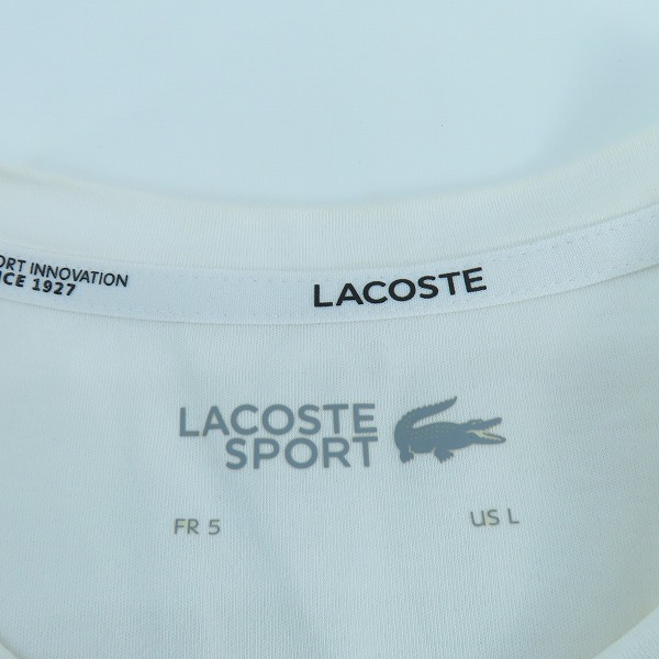実際に弊社で買取させて頂いたLACOSTE/ラコステ マルチプリント ウルトラドライ 鹿の子 半袖Tシャツ TH0821/Lの画像 4枚目