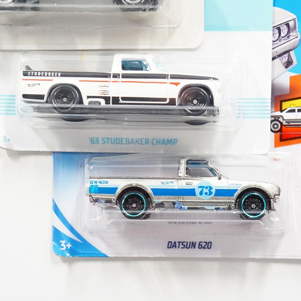 実際に弊社で買取させて頂いた【未開封】Hot Wheels/ホットウィール DATSUN 620 ZAMAC/'63 STUDEBAKER CHAMP/TEXAS DRIVE 'EM ミニカー 3点セットの画像 4枚目