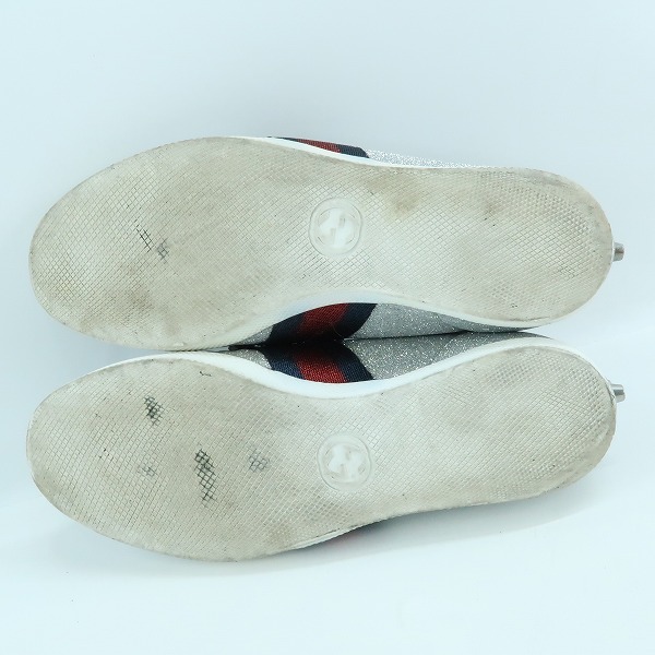 実際に弊社で買取させて頂いたGUCCI/グッチ スタッズグリッター スニーカー 6の画像 2枚目