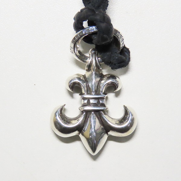 実際に弊社で買取させて頂いたCHROME HEARTS/クロムハーツ BSフレアペンダント ｗ/レザーブレードの画像 1枚目