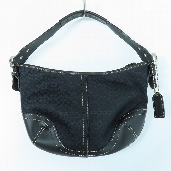 実際に弊社で買取させて頂いたCOACH/コーチ スモールホーボー ミニシグネチャー ショルダーバッグ H3K-6351の画像 1枚目