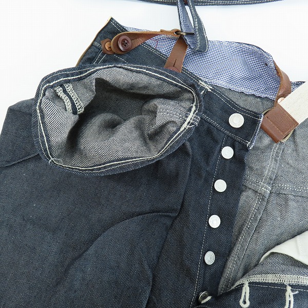 実際に弊社で買取させて頂いたCOMME des GARCONS JUNYA WATANABE MAN×Levi's/コムデ ギャルソン リネンデニム樹脂加工 WG-P202-051/Sの画像 2枚目