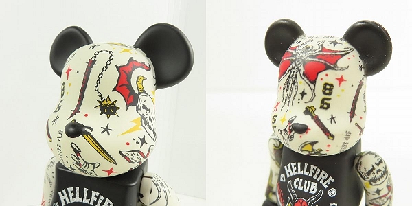 実際に弊社で買取させて頂いたMEDICOM TOY/メディコムトイ BE@RBRICK/ベアブリック Stranger Things/ ストレンジャーシングス HELLFIRE CLUB 400%&100%の画像 5枚目