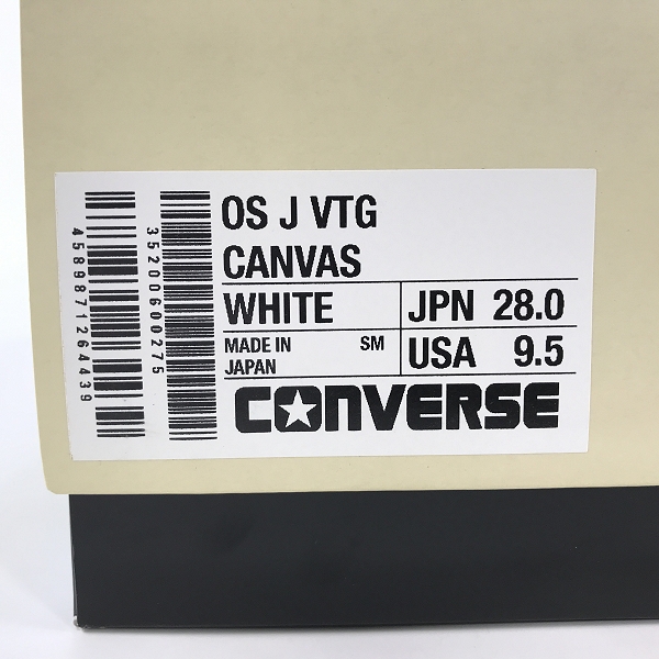実際に弊社で買取させて頂いたCONVERSE/コンバース OS J VTG CANVAS/ワンスター ヴィンテージ キャンバス 9.5の画像 7枚目
