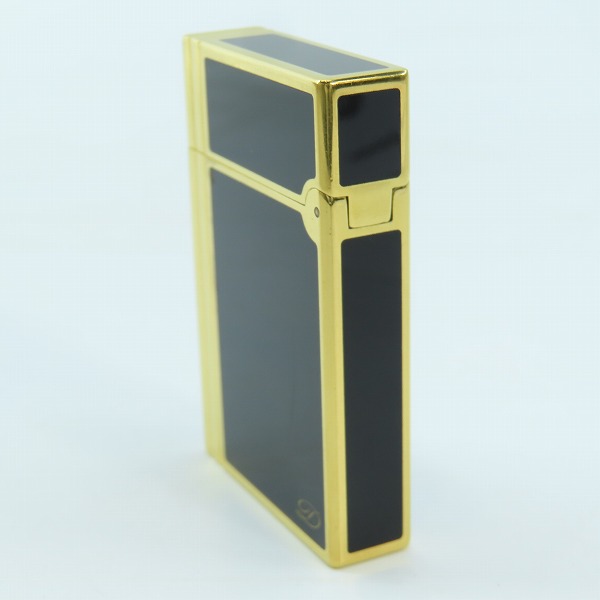 実際に弊社で買取させて頂いたS.T.Dupont/エステーデュポン GATSBY/ギャッツビー ガスライター ブラック×ゴールドの画像 3枚目