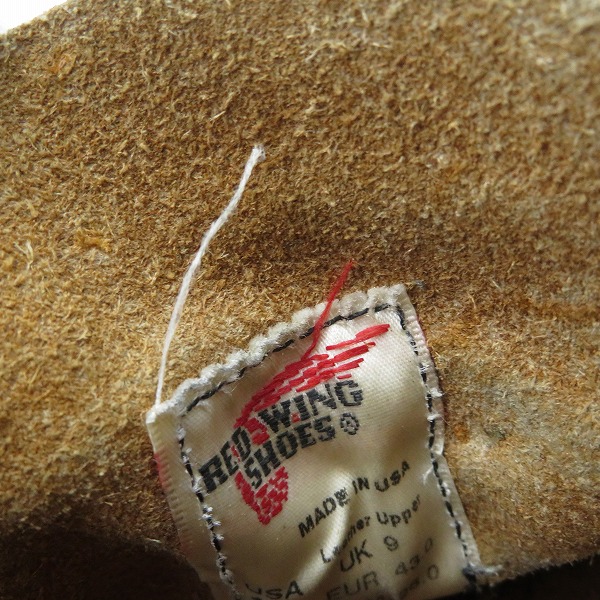 実際に弊社で買取させて頂いたRED WING/レッドウィング アイリッシュセッター 羽根タグ ブーツ 875/10Dの画像 6枚目