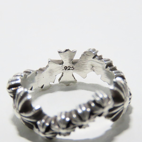 実際に弊社で買取させて頂いたCHROME HEARTS/クロムハーツ PLUS WAVE RING/CHプラス ウェーブリング 19号の画像 8枚目