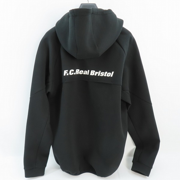 実際に弊社で買取させて頂いたF.C.Real Bristol/F.C.レアルブリストル 18SS VENTILATION HOODY ジップアップパーカー ブラック FCRB-180025/XLの画像 1枚目