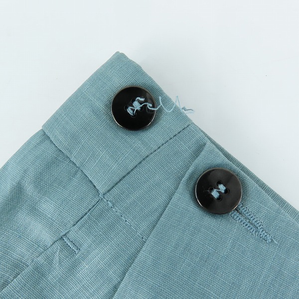 実際に弊社で買取させて頂いた【JPタグ】EMPORIO ARMANI/エンポリオアルマーニ  リネンスラックスパンツ ミントグリーン系 21P430 21080/50の画像 7枚目
