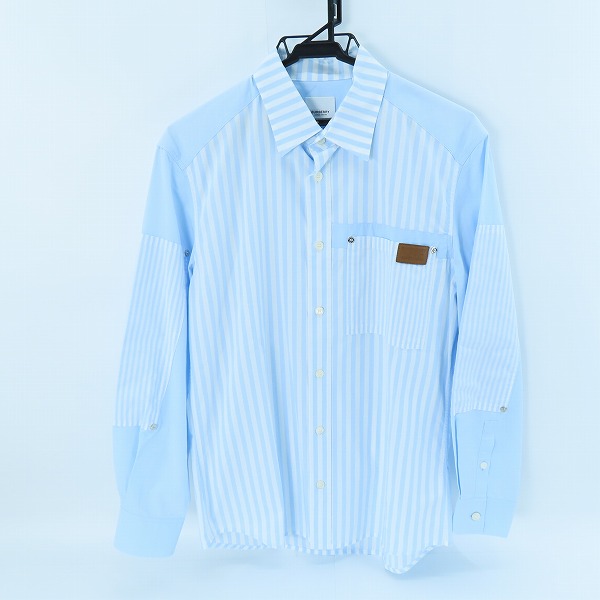 実際に弊社で買取させて頂いたBURBERRY LONDON ENGLAND/バーバリー ストライプ柄 ロゴパッチ長袖シャツ 8013451/S