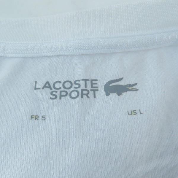 実際に弊社で買取させて頂いたLACOSTE/ラコステ LACOSTE SPORT/ラコステスポーツ ロゴ＆ネット テニスウエア/Lの画像 2枚目