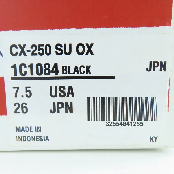 実際に弊社で買取させて頂いたCONVERSE/コンバース CX-250 SU OX 1C1084 BLACK/26の画像 8枚目