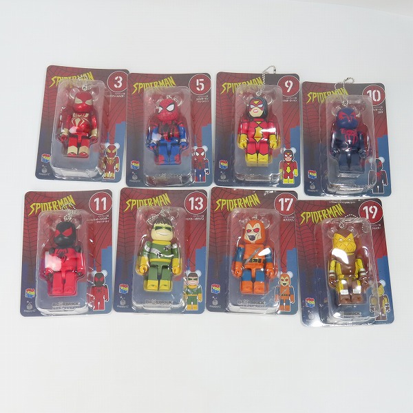 実際に弊社で買取させて頂いた【おまとめ8点/未開封】メディコムトイ BE@RBRICK 100％ Happyくじ ベアブリック賞 スパイダーマン