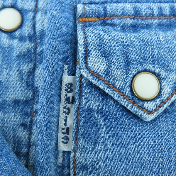 実際に弊社で買取させて頂いたBLUE BLUE/ブルーブルー スタッズ ウエスタン デニムシャツ /1の画像 4枚目