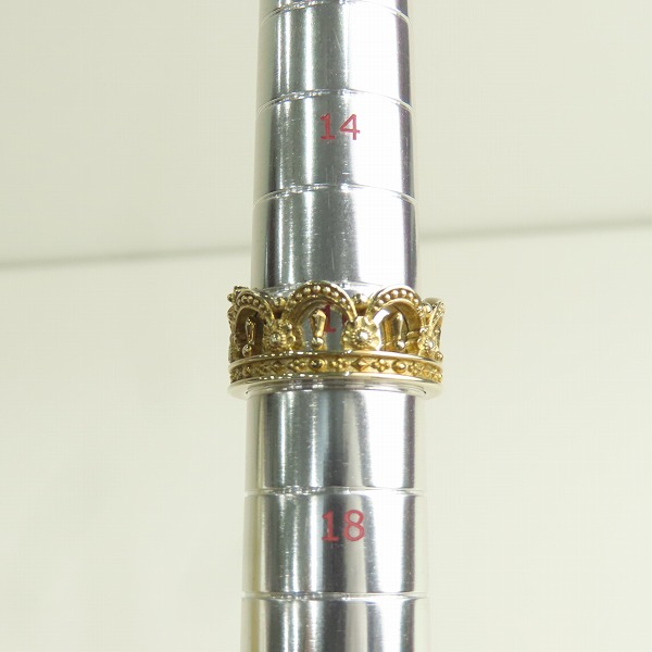 実際に弊社で買取させて頂いた【ギャラ付】Justin Davis/ジャスティンデイビス VERONA/ヴェローナ リングｗ/ダイヤ SRJ770/ゴールドフィニッシュ 16-17号の画像 7枚目