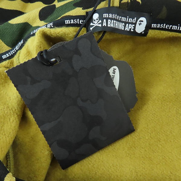 実際に弊社で買取させて頂いた【未使用】A BATHING APE×mastermind JAPAN キッズ 1ST CAMO SHARK ZIP HOODIE/カモフラ シャーク ジップアップパーカー/140の画像 6枚目