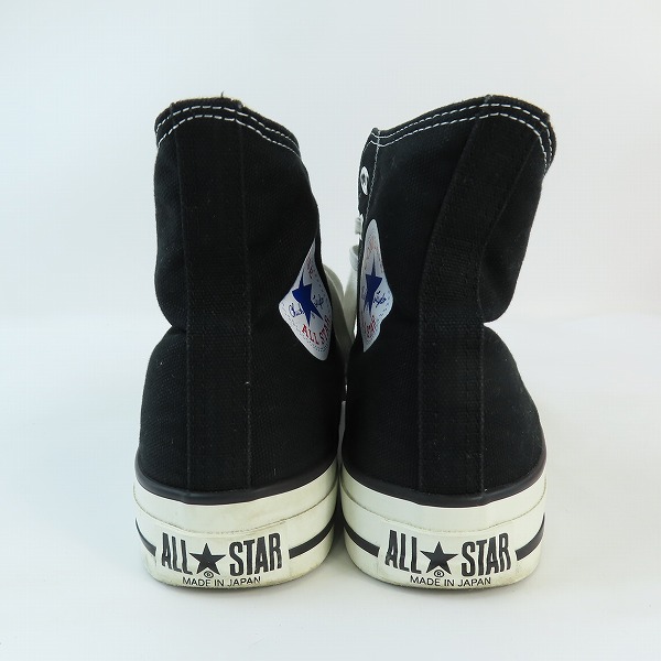 実際に弊社で買取させて頂いたCONVERSE/コンバース Made in JAPAN/日本製 CANVAS AS J HI オールスター ブラック/US8.5の画像 1枚目