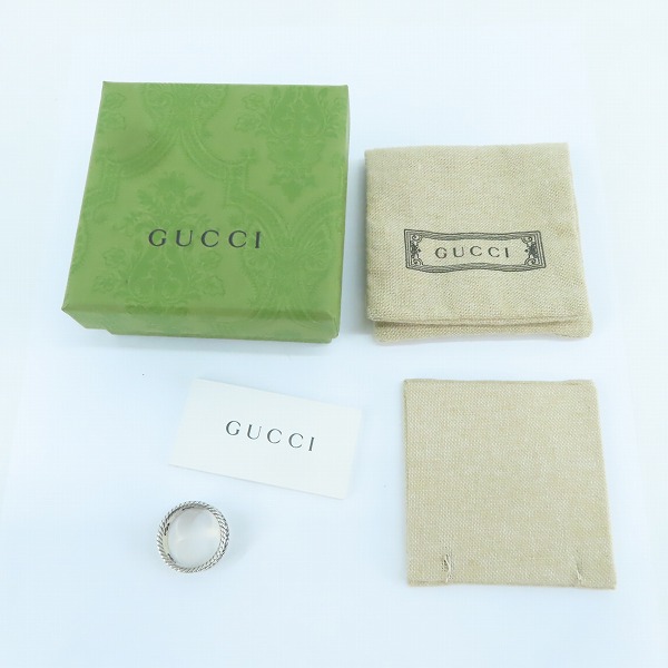 実際に弊社で買取させて頂いたGUCCI/グッチ インターロッキングG シルバーリング 577263 J8400 0811 16.5号の画像 7枚目