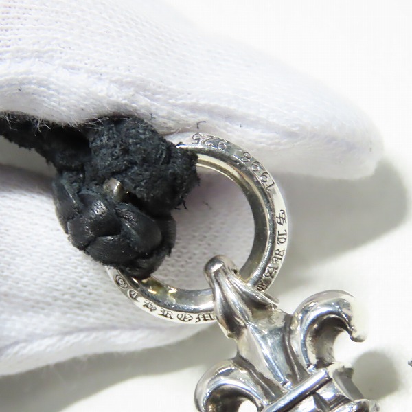 実際に弊社で買取させて頂いたCHROME HEARTS/クロムハーツ BSフレアペンダント ｗ/レザーブレードの画像 6枚目