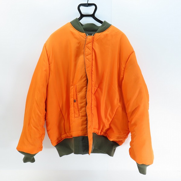 実際に弊社で買取させて頂いたALPHA INDUSTRIES/アルファインダストリーズ ナイロン リバーシブル フライトジャケット 20004-0576/4Lの画像 2枚目