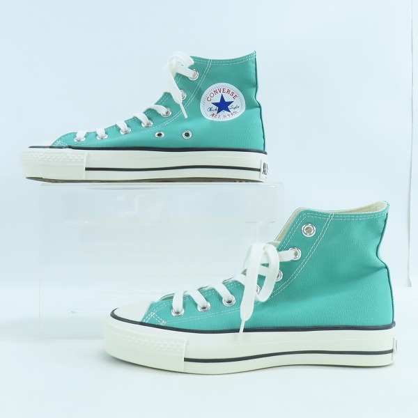 実際に弊社で買取させて頂いたCONVERSE/コンバース 日本製 ALL STAR/オールスター ハイカットスニーカー ミントグリーン/4.5の画像 3枚目