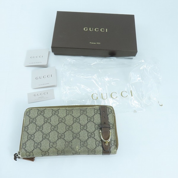 実際に弊社で買取させて頂いたGUCCI/グッチ GG柄 ラウンドファスナー ロングウォレット/長財布 309758の画像 8枚目