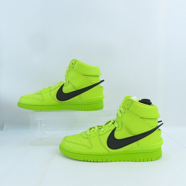 実際に弊社で買取させて頂いた【未使用】NIKE×AMBUSH/ナイキ×アンブッシュ DUNK HIGH/ダンクハイ Flash Lime/フラッシュライム CU7544-300 27.5の画像 3枚目
