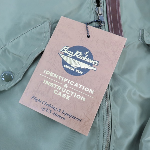 実際に弊社で買取させて頂いたBUZZ RICKSONS/バズリクソンズ L-2 フライトジャケット BR11130 /40の画像 9枚目