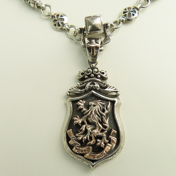 実際に弊社で買取させて頂いたLord Camelot/ロードキャメロット エンブレムペンダント/ストーン付き デザインネックレスチェーンの画像 1枚目