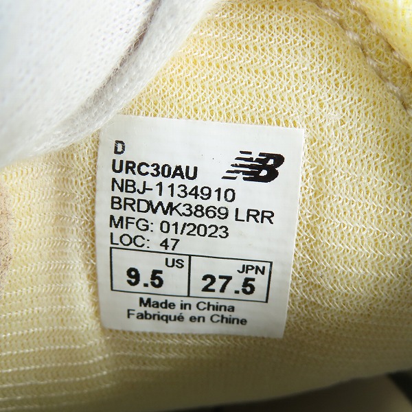 実際に弊社で買取させて頂いたNew Balance/ニューバランス AURALEE/オーラリー スウェード スニーカー URC30AU/27.5の画像 5枚目