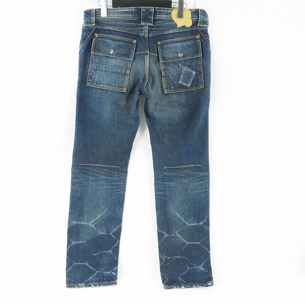 実際に弊社で買取させて頂いたNUMBER (N)INE/ナンバーナイン ハート涙/音符 インディゴデニムパンツ NNP-S907A/4の画像 1枚目
