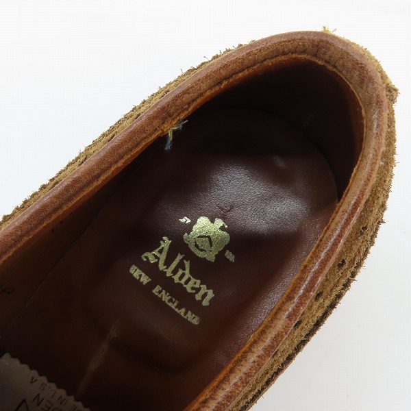 実際に弊社で買取させて頂いたALDEN/オールデン スエード ウイングチップ レザー ドレスシューズ 9794/6.5の画像 4枚目
