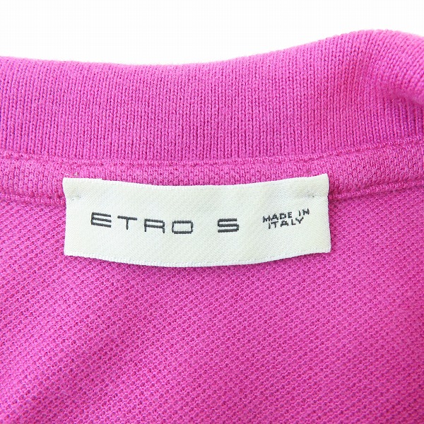 実際に弊社で買取させて頂いたETRO/エトロ 襟裏ペイズリー柄 半袖ポロシャツ 191-1Y141-9480/Sの画像 2枚目