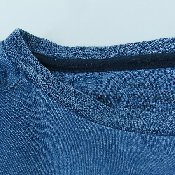 実際に弊社で買取させて頂いたcanterbury/カンタベリー インディゴ染め ラグラン袖 オーバーシルエット Tシャツ RA31148 /3Lの画像 7枚目