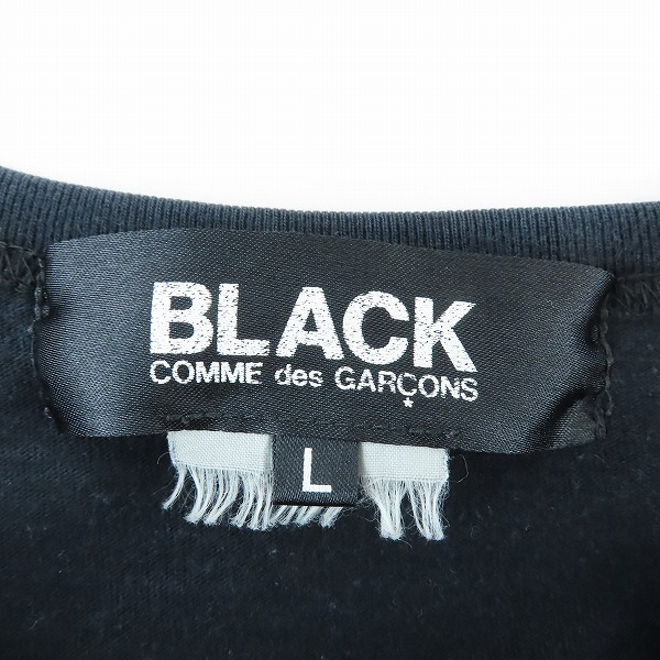 実際に弊社で買取させて頂いたBLACK COMME des GARCONS/ブラックコムデギャルソン ワッペン Tシャツ Lの画像 2枚目