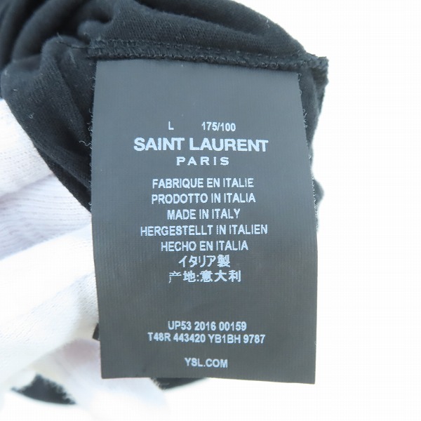 実際に弊社で買取させて頂いた【JPタグ】SAINT LAURENT PARIS/サンローランパリ 16AW パラディウムスタープリントTシャツ 443420 YB1BH/Lの画像 3枚目
