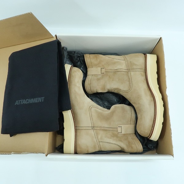 実際に弊社で買取させて頂いたKAZUYUKI KUMAGAI ATTACHMENT/カズユキクマガイ アタッチメント レザー スエード ブーツ ベージュ AA12-405/41の画像 8枚目