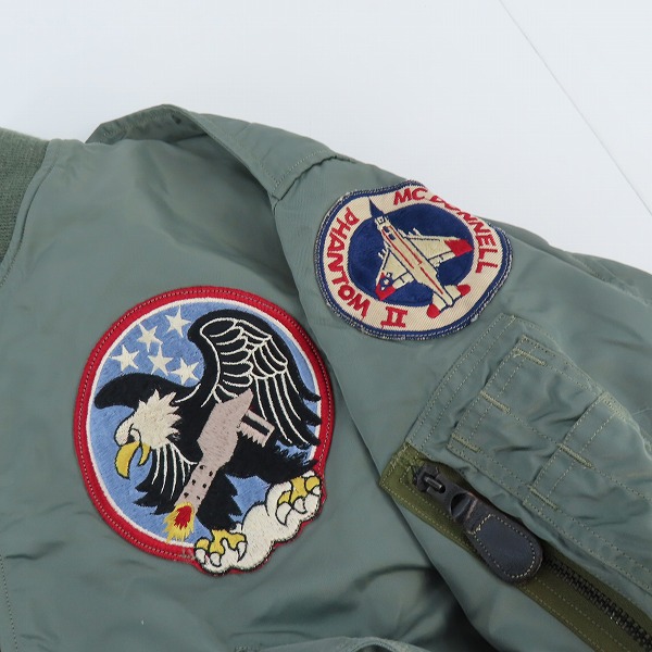 実際に弊社で買取させて頂いたBUZZ RICKSON'S/バズリクソンズ L-2B ワッペン フライトジャケット M13739/Mの画像 8枚目