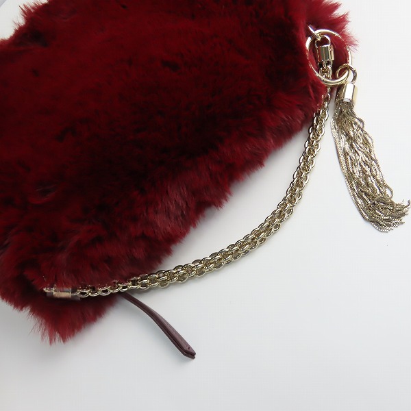 実際に弊社で買取させて頂いたJimmy Choo/ジミーチュウ CALLIE/キャリー ファー チェーン ハンドバッグの画像 2枚目