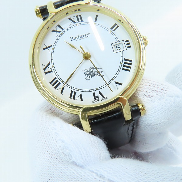 実際に弊社で買取させて頂いたBurberrys/バーバリーズ REGISTERED 3210 クォーツ 腕時計 レディース【動作未確認】の画像 4枚目