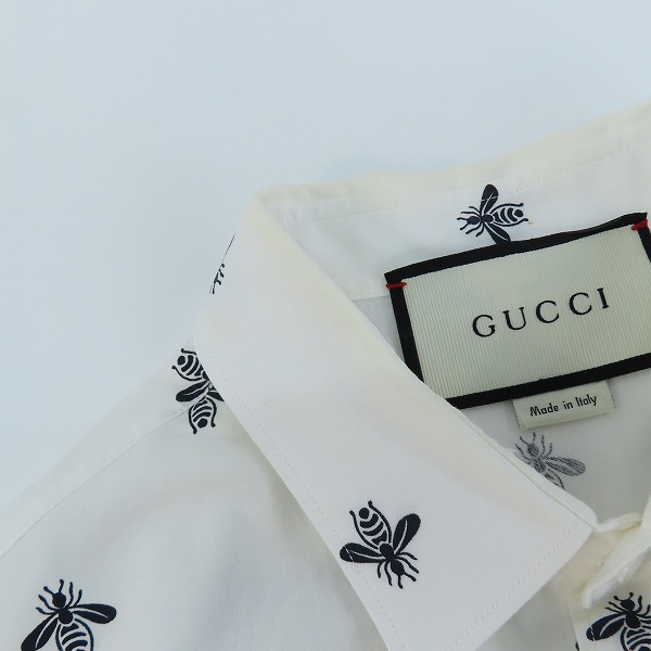 実際に弊社で買取させて頂いた【JPタグ】GUCCI/グッチ レギュラーカラー 総柄 シャツ 408602 Z374A/38の画像 5枚目