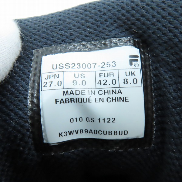 実際に弊社で買取させて頂いたFILA/フィラ マッシュバーン ハイカットスニーカー USS23007-253/27の画像 5枚目