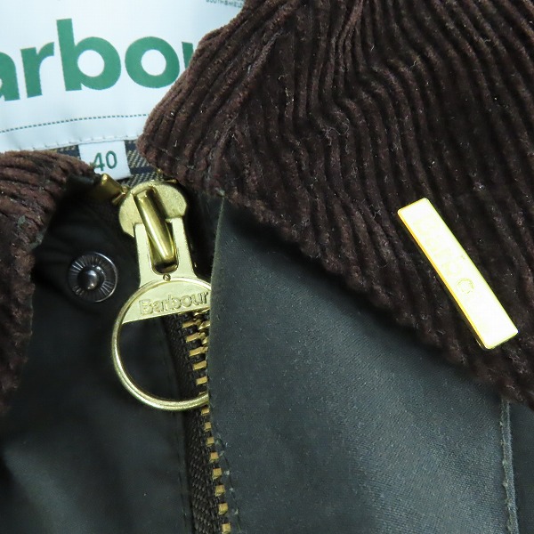 実際に弊社で買取させて頂いたBarbour/バブアー 21AW Transport wax トランスポート オイルド ジャケット 2102066/40の画像 6枚目