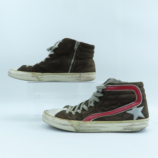 実際に弊社で買取させて頂いた【ジャンク】GOLDEN GOOSE/ゴールデングース GGDB サイドジップ レザースニーカー /40の画像 3枚目