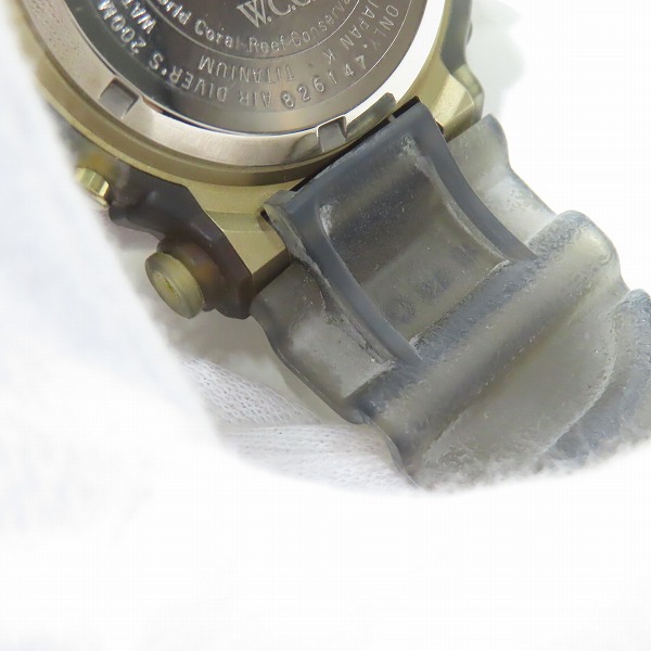 実際に弊社で買取させて頂いた【カスタム/動作未確認】G-SHOCK/Gショック W.C.C.S FROGMAN/フロッグマン ELマンタ DW-8201WC-9Tの画像 6枚目